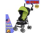 Kolcraft Two-Tone Cloud Umbrella Stroller Green Free Shipping New