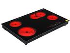 GIHETKUT European style counter cooktop, 30" 7.2 W Electric Cooktops 4 Burners