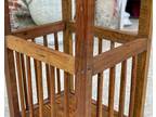 Vintage Farmhouse Country Pine Plant Stand Occasional Side Table