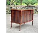 Mid-Century Modern Walnut Sliding Door Occasional Cabinet