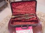 Vintage Indiana Music Company Trumpet in Original Case Elkhart Ind. USA