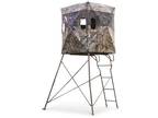 4'x4' 6' Tripod Tower and Blind Hunting Platform Mossy Oak Full Steel Interior