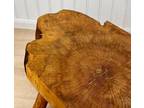 Vintage Rustic Lodge Maple Live Edge Occasional Table Bench