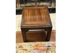 MCM Lane Altavista Virginia Asian Style Brown End Table Nightstand: Sculpted