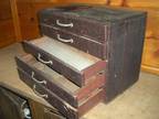 Vintage Primitive Handmade Wooden Cabinet with Drawers
