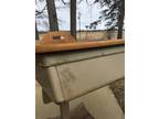 VIntage MCM SCHOOL DESK 1965 DECO CANTILEVER CHILD'S DESK CHAIR BENT WOOD