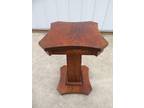 Antique TIGER OAK FERN STAND PEDESTAL 25" Plant Table ARTS & CRAFTS Mission