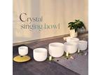 432Hz 6"-12" 7 Pcs Quartz Crystal Singing Bowl Chakra Set W/ Case Sound Healing
