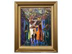 Manuel Munoz Ruiz Original Painting Vibrant Vintage Spanish Village - Set Of Two