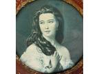 Antique Italian Miniature Picture of Countess Rimsky Korsakov Round Framed 4.5"