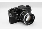 Canon Black FTb-QL 35mm SLR Camera with 50mm f/1.4 FL Lens - Fast Shipping -VG