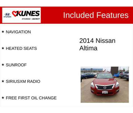 2014 Nissan Altima 2.5 SL is a Red 2014 Nissan Altima 2.5 Trim Sedan in Quincy IL