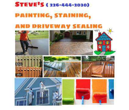 Painting staining for homes, decks, fence, driveways, sheds is a Painting &amp; Staining Services service in Kitchener ON