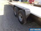 2024 34 ft 2 car hauler trailer 7 x 34 flatbed hotshor suto transpot w ramp