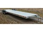 NEW_2024_35 ft_HOT DIP GALVANIZED 2 Car Open Hauler Trailer flatbed 14,000 LBS