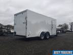 2024 nationcraft 7 x 16 enclosed cargo trailer New economy hauler LED white