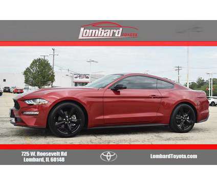 2021 Ford Mustang EcoBoost is a Red 2021 Ford Mustang EcoBoost Car for Sale in Lombard IL