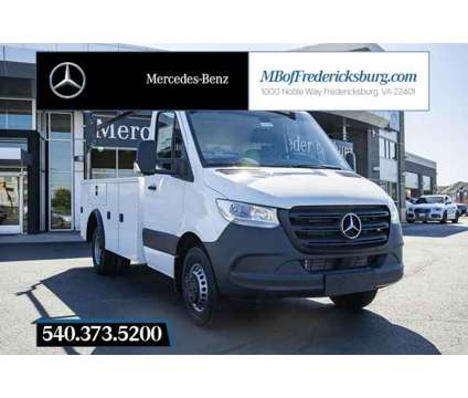 2023 Mercedes-Benz Sprinter 4500 Standard Roof Service Body is a White 2023 Mercedes-Benz Sprinter Standard Roof Car for Sale in Fredericksburg VA