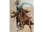 Framed Cowboy Print by Charley Paris Ranch Oak A. Brandt Co, Inc, Ft. Worth TX