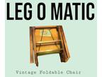 Vintage Leg-O-Matic Wood Folding Chair USA Mid Century Modern Airstream Camping