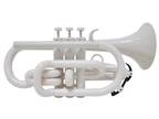Tromba Pro Professional Plastic Bb Cornet, White