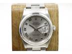 Rolex Datejust Men's Stainless Steel Watch w/ Oyster Band 36mm Silver Dial 16200