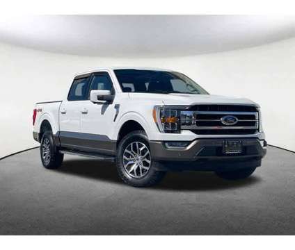 2022UsedFordUsedF-150 is a Grey, White 2022 Ford F-150 Lariat Car for Sale in Mendon MA