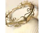 Gold Victorian Style Cuff Bracelet