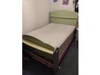 Full size girls bed frame come with box spring, and matress an matching bed side