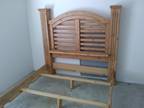 Queen pine headboard w/ footboard 