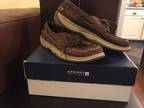 $20Kids Sperry Topsider shoes and black rain boots size 3