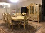 Old World Style French Traditional Formal Dining Set With Hutch