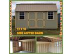 RENT TO OWN 12x16 SIDE LOFTED BARN #475866