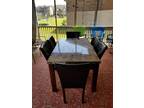 Marble top table with 6 chairs