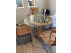 Glass top dining table w/4 chair