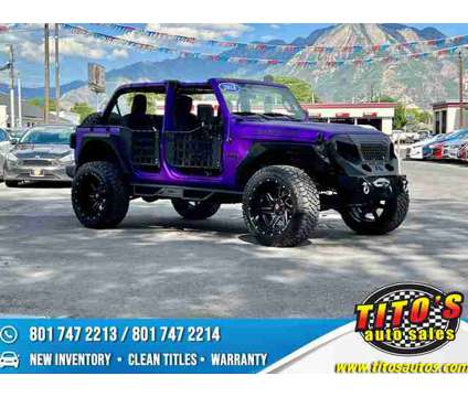 2018 Jeep Wrangler Unlimited for sale is a Purple 2018 Jeep Wrangler Unlimited Car for Sale in Murray UT