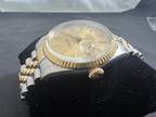 Rolex 16013 Datejust 18k + Stainless Steel Automatic Watch w/ Gold Dial