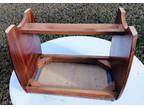 1930's Art Deco Solid Wood Cushioned Bench Stool