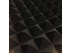 4Pack Black 2"x24"x48" Acoustic pyramid Studio Foam Sound Absorption Wall Panels