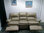 Leather couch & rocker recliner