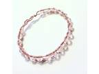 Rose Gold Bracelet with Clear Crystal Beads