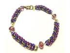 Purple,Blue,Green Full Persian Chainmaille Bracelet