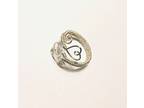 Silver Adjustable Wire Wrap Heart Ring