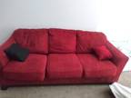 Red used sofa