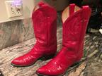 Red Lizard Cowboy Boots (LADIES)