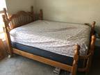 Pulaski oak bed and dresser