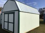 10 x 16 Green & White lofted Barn