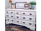 Vintage, White, Farmhouse, Rustic, Entryway Table, Dresser, Buffet, TV Console