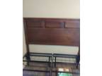 Queen wooden headboard and frame