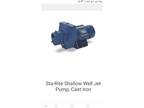Star-lite pro jet cast iron well pump, pro flex2 81 gallon water tank
